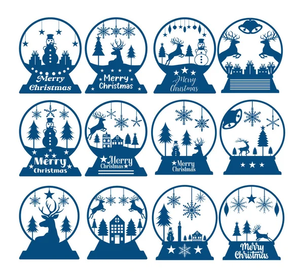 Kar Küresi Lazer Kesiği, Noel Kar Küresi Kâğıt Kesiği