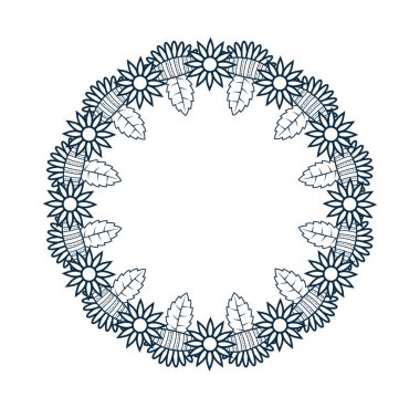 mandala yuvarlak çerçeve renklendirme sayfası,