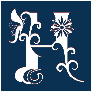 Güzel kelebek alfabesi harfleri.