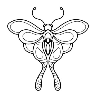 Çiçekli kelebek çiçekleri, çocuklar için kelebek boyama sayfası