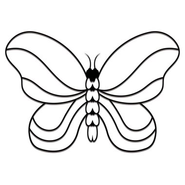 Çiçekli kelebek çiçekleri, çocuklar için kelebek boyama sayfası