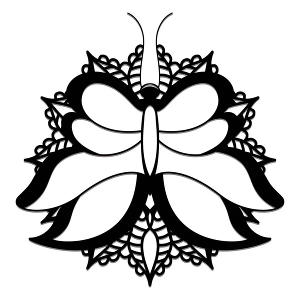 Flores Mariposa Floral Página Para Colorear Mariposa Para Niños — Vector de stock