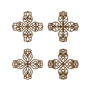 Cnc Lazer Kesimi Fas Duvarı Metal Geometrik Şekiller dizaynı