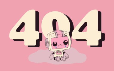 404 hata sayfası tasarımı. Web sitesi sorunu, arıza, web sitesine erişim konsepti reddedildi. Kullanılabilir olmayan web sayfası, erişilemez ağ hatası. Düz grafik vektör çizimi beyaz arkaplanda izole edildi