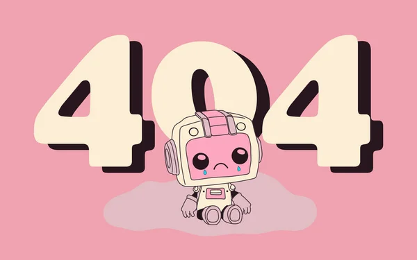 404 Design Página Erro Problema Site Falha Acesso Site Negado — Vetor de Stock