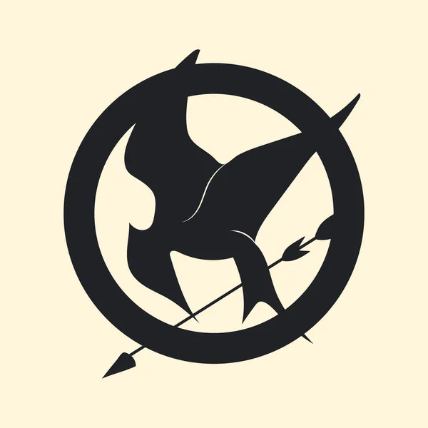 Znak Ptaka Kosogłosa Ilustracja Wektora — Wektor stockowy