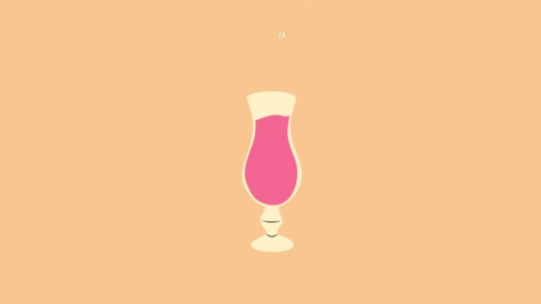 칵테일 얼음을 곁들인 음료나 알코올음료의 애니메이션 — 비디오