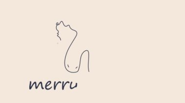 Geyik, geyik Kış Vektörü Silueti Çiziyor. Video yassı çizgi film animasyon tasarım ögesi