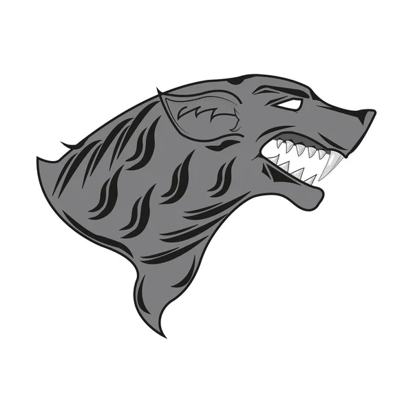 Wolf Hoofd Illustratie Wolf Mascotte Kunst Ontwerp Van Vectorillustraties — Stockvector