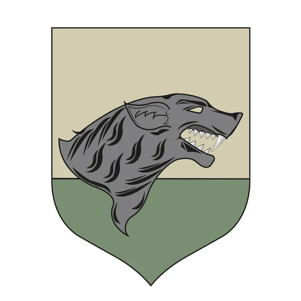 Эмблема Волчья Голова Иллюстрация Искусство Талисмана Волка Векторная Иллюстрация — стоковый вектор