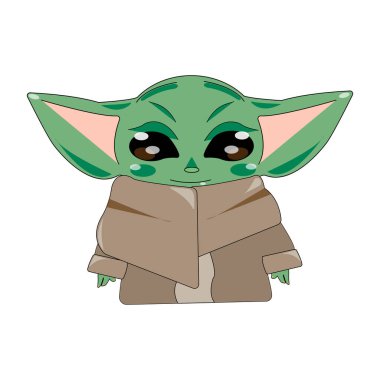 Tatlı bebek Yoda, Grogu. Çizgi film karakteri