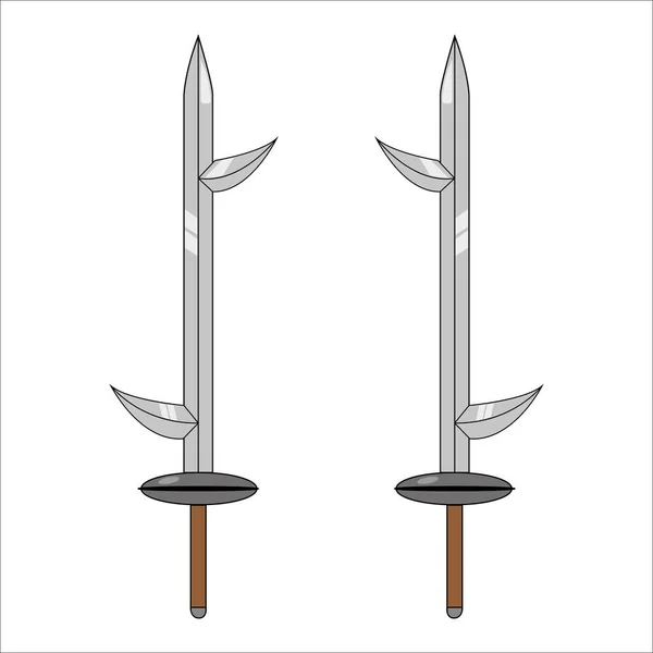 Illustration Vectorielle Une Dague Épée Tous Les Éléments Sont Isolés — Image vectorielle