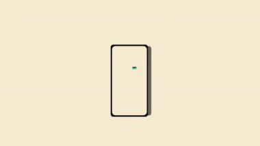 Animasyon Telefon, ekranda ödeme ve dekoratif tasarım unsurları. Video düz çizgi film animasyon tasarım elementi. 4K video görüntüleri, alfa kanalı
