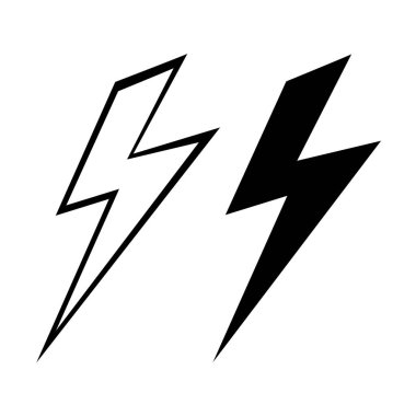 Uygulamalar ve web siteleri için yıldırım uzmanlığı düz simgesi