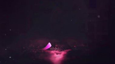 Siyah arka planda pembe kurdele. Minimalist Dünya Kanser Günü yaratıcı poster