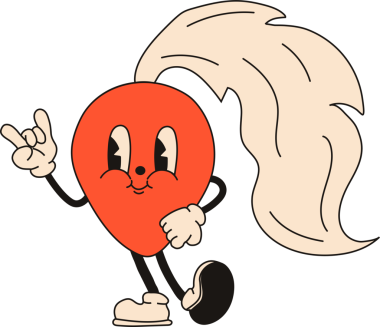 Retro butt plug mascot character. 40s, 50s, 60s old animation style.