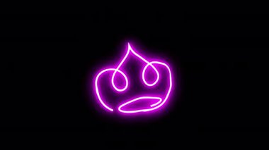 Taçlı neon etiket paketi. Alfa Kanalı Şeffaflığı.