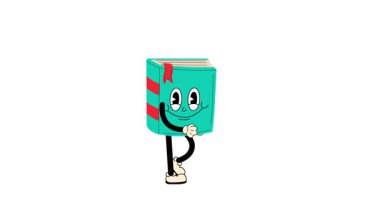 Antika Kitap Maskotu Yürüyüşü. Kusursuz Canlandırma