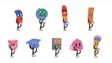 1930 'lardan 1960' lara kadar klasik çizgi film tarzı maskotluk yapan retro okul ürünleri. Neşeli okul malzemeleri klasik cazibeyle kusursuz bir döngü içinde yürüyorlar.