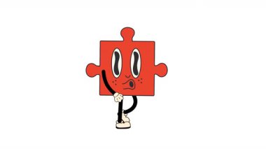 Yürüyen Bulmaca Parçası. 70 'lerin Harika Çizgi Film Animasyonu