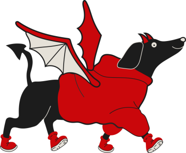 Şeytani Dachshund ve Oyuncu Kıvılcım Klasik Yavru Köpek Üzerine Ateşli Çekim