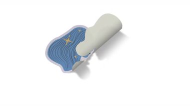 Gemini burcunun holografik yapıştırması ve modern bir sihir. Alfa Kanalı Şeffaflığı