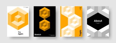 Modern Rapor Şablonu. Soyut İş Sunumu Tasarımı. Geometrik Flyer düzeni. Geçmişi. Pankart. Kitap kapağı. Poster. Broşür. Haber bülteni. Broşür. Katalog. El ilanı. Not defteri. Günlük