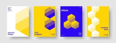 Geometrik Bayrak Tasarımı. Yaratıcı Rapor Şablonu. İzole Poster Düzeni. Kitap kapağı. Broşür. İş sunumu. El ilanı. Geçmişi. Marka Kimliği. Katalog. Haber bülteni. Not defteri. Portföy
