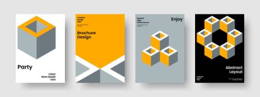 Geometrik Bayrak Tasarımı. Soyut Flyer Şablonu. Modern Broşür Planı. Rapor verin. Geçmişi. Kitap kapağı. İş sunumu. Poster. Broşür. Dergi. Günlük. Broşür. Marka Kimliği