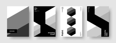 Geometrik Broşür Düzeni. Yaratıcı İş Sunumu Tasarımı. İzole edilmiş Arkaplan Şablonu. Pankart. Poster. Kitap kapağı. Rapor verin. El ilanı. Marka Kimliği. Haber bülteni. Günlük. Katalog. El ilanı