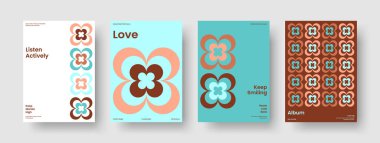 Yaratıcı Flyer Tasarımı. Geometrik Rapor Düzeni. Soyut Broşür Şablonu. İş sunumu. Kitap kapağı. Geçmişi. Pankart. Poster. Not defteri. Marka Kimliği. Broşür. Katalog. Portföy