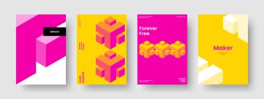 Geometrik İş Sunumu Tasarımı. İzole Rapor Düzeni. Yaratıcı Sancak Şablonu. Broşür. Kitap kapağı. Poster. El ilanı. Geçmişi. Broşür. Portföy. Haber bülteni. Broşür. Günlük. Katalog