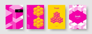 Soyut Poster Şablonu. Geometrik Rapor Tasarımı. İzole edilmiş arka plan düzeni. Broşür. İş sunumu. El ilanı. Pankart. Kitap kapağı. Not defteri. Günlük. Haber bülteni. Reklamcılık. Marka Kimliği