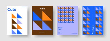 Geometrik Poster Şablonu. Yaratıcı Flyer Düzeni. İzole Broşür Tasarımı. Kitap kapağı. Rapor verin. İş sunumu. Geçmişi. Pankart. Günlük. Broşür. El ilanı. Katalog. Portföy. Broşür