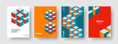 Yaratıcı Kitap Kapağı Şablonu. Modern Broşür Tasarımı. Geometrik Sancak Düzeni. Poster. İş sunumu. Rapor verin. El ilanı. Geçmişi. Haber bülteni. Not defteri. Broşür. Marka Kimliği. Katalog