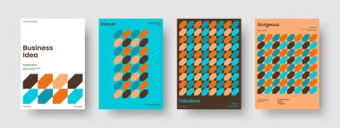 Geometrik Broşür Düzeni. İzole edilmiş Arkaplan Şablonu. Modern İş Sunumu Tasarımı. Kitap kapağı. Poster. El ilanı. Rapor verin. Pankart. Marka Kimliği. Reklamcılık. Dergi. Broşür. Portföy