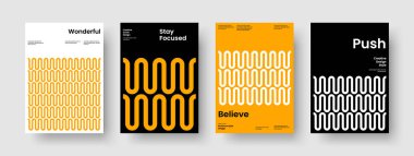 Yaratıcı İş Sunumu Tasarımı. Soyut Arkaplan Düzeni. İzole Rapor Şablonu. Poster. El ilanı. Pankart. Kitap kapağı. Broşür. Haber bülteni. Dergi. Portföy. Broşür. El ilanı