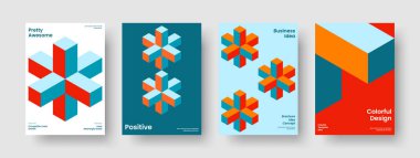 Yaratıcı İş Sunumu Modeli. Geometrik Flyer Tasarımı. Soyut Poster Şablonu. Rapor verin. Broşür. Geçmişi. Kitap kapağı. Pankart. Reklamcılık. Not defteri. Haber bülteni. Katalog. Portföy