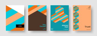 Geometrik İş Sunum Şablonu. Modern Rapor Tasarımı. Yaratıcı Kitap Kapağı Düzeni. Pankart. Geçmişi. Poster. El ilanı. Broşür. Portföy. Günlük. Katalog. Not defteri. Dergi