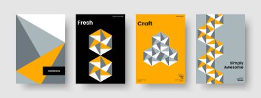 Geometrik Sancak Düzeni. İzole edilmiş Flyer Şablonu. Yaratıcı Broşür Tasarımı. Rapor verin. Geçmişi. Poster. Kitap kapağı. İş sunumu. Reklamcılık. Marka Kimliği. Broşür. Not defteri. El ilanı