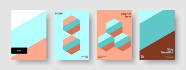 Geometrik Kitap Kapağı Şablonu. Soyut İş Sunum Düzeni. İzole Poster Tasarımı. Broşür. Pankart. Rapor verin. El ilanı. Geçmişi. Marka Kimliği. Haber bülteni. Katalog. Portföy. Not Defteri