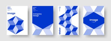 Geometrik Rapor Şablonu. Soyut Flyer Düzeni. Yaratıcı İş Sunumu Tasarımı. Geçmişi. Poster. Broşür. Pankart. Kitap kapağı. Katalog. Dergi. Marka Kimliği. Broşür. Günlük