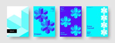 Yaratıcı Sancak Düzeni. Geometrik Broşür Tasarımı. Modern İş Sunum Şablonu. Rapor verin. Kitap kapağı. Geçmişi. El ilanı. Poster. Reklamcılık. Broşür. Not defteri. Haber bülteni. Günlük