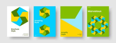 Yaratıcı İş Sunumu Tasarımı. Geometrik Kitap Kapağı Düzeni. Soyut Rapor Şablonu. El ilanı. Geçmişi. Broşür. Poster. Pankart. Broşür. Marka Kimliği. Katalog. Portföy. Günlük