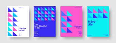 Yaratıcı Rapor Şablonu. Modern Banner Tasarımı. Geometrik Arkaplan Düzeni. Poster. İş sunumu. Broşür. Kitap kapağı. El ilanı. El ilanı. Broşür. Haber bülteni. Not defteri. Günlük