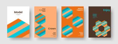 Geometrik Bayrak Tasarımı. Soyut Poster Şablonu. İzole Kitap Kapağı Düzeni. İş sunumu. Geçmişi. El ilanı. Rapor verin. Broşür. Not defteri. Katalog. Portföy. Marka Kimliği. Broşür