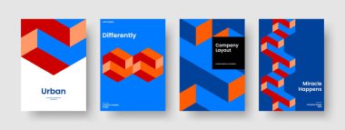 Geometrik Kitap Kapağı Düzeni. İzole edilmiş Arkaplan Şablonu. Modern Flyer Design. Broşür. Poster. İş sunumu. Rapor verin. Pankart. El ilanı. Broşür. Dergi. Haber bülteni. Broşür