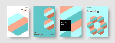 İzole Poster Düzeni. Geometrik Broşür Şablonu. Soyut Rapor Tasarımı. El ilanı. Geçmişi. İş sunumu. Pankart. Kitap kapağı. Portföy. Günlük. Broşür. Broşür. Dergi