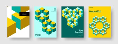 Geometrik Arkaplan Şablonu. Modern Flyer Düzeni. İzole Rapor Tasarımı. Broşür. Kitap kapağı. Poster. Pankart. İş sunumu. Günlük. Haber bülteni. Katalog. El ilanı. Broşür. Not Defteri