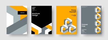 Soyut Flyer Düzeni. Modern İş Sunumu Tasarımı. İzole Kitap Kapağı Şablonu. Geçmişi. Broşür. Pankart. Poster. Rapor verin. El ilanı. Marka Kimliği. Broşür. Portföy. Reklamcılık